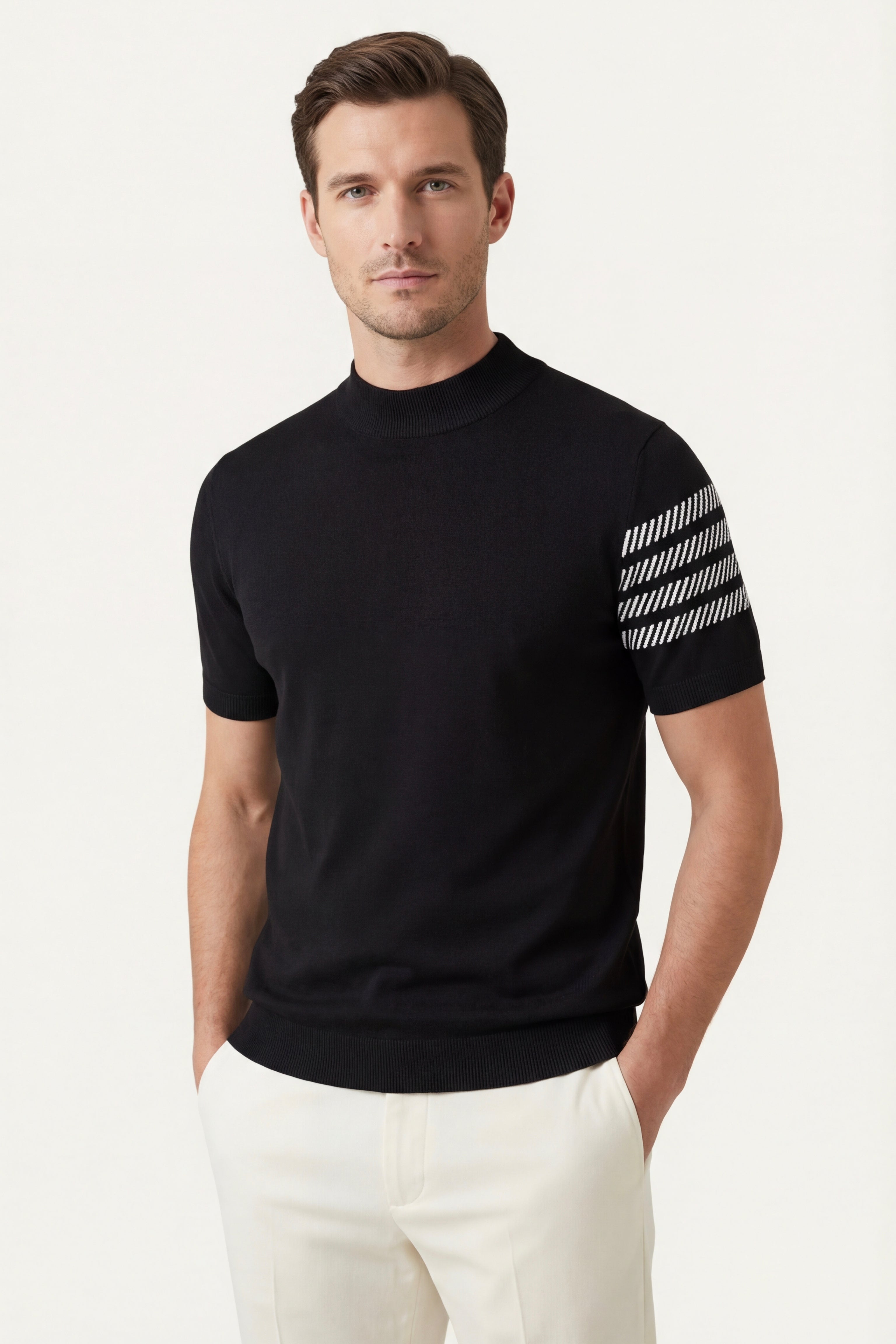 Viterbo Cotton Mercerized T-Shirt Black