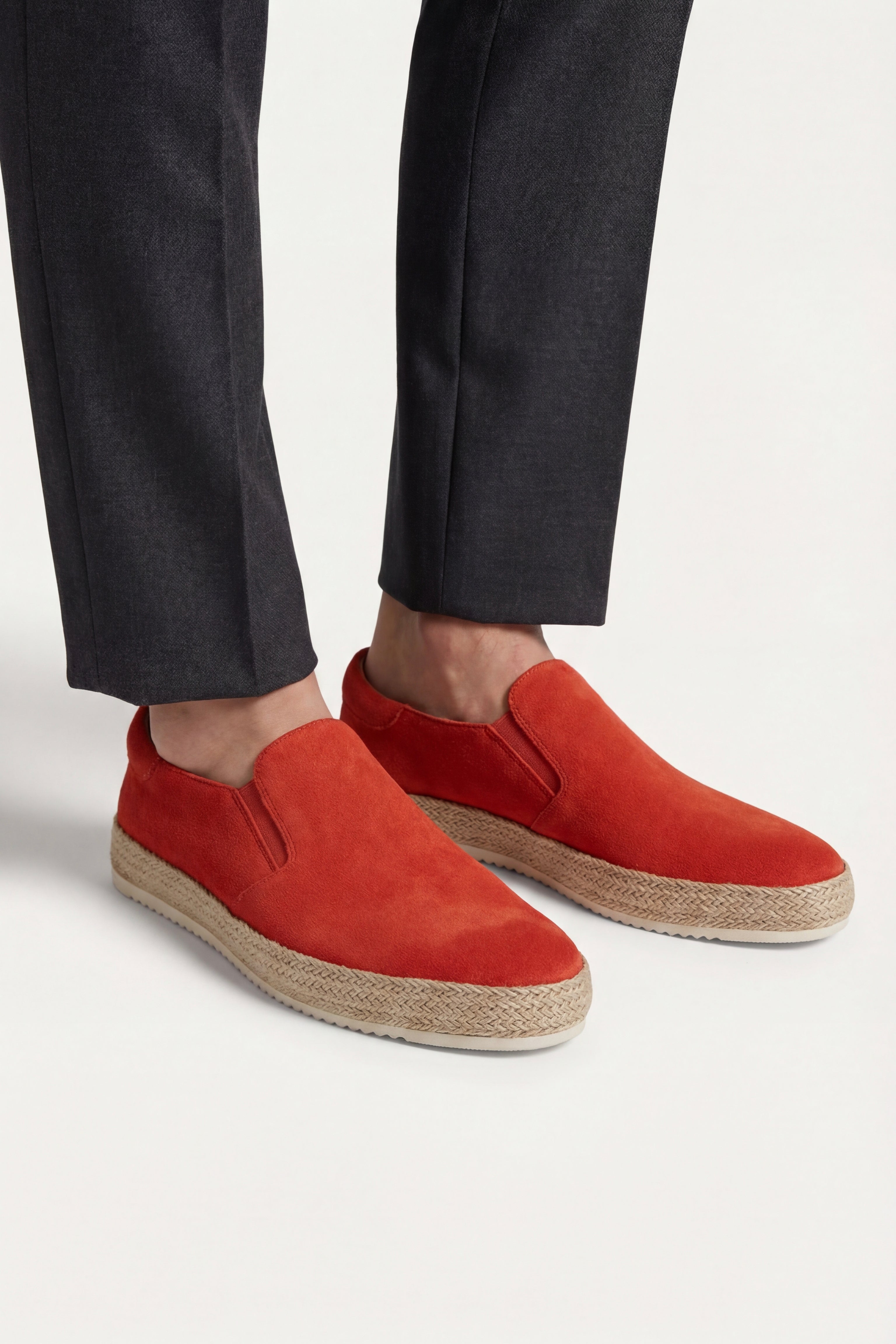 Valeno Suede City Loafers Orange