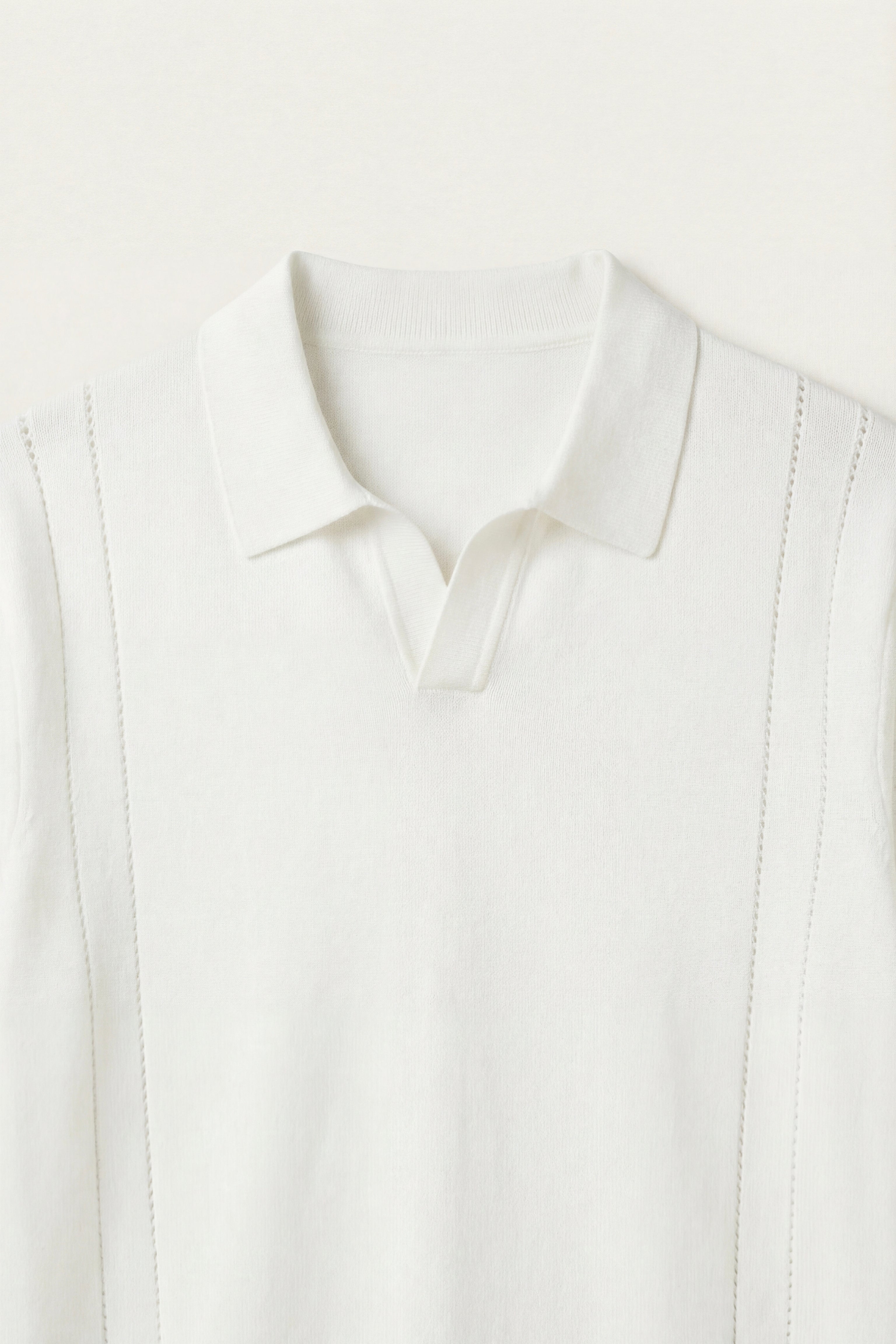 Lucera Structured Knit T-Shirt White