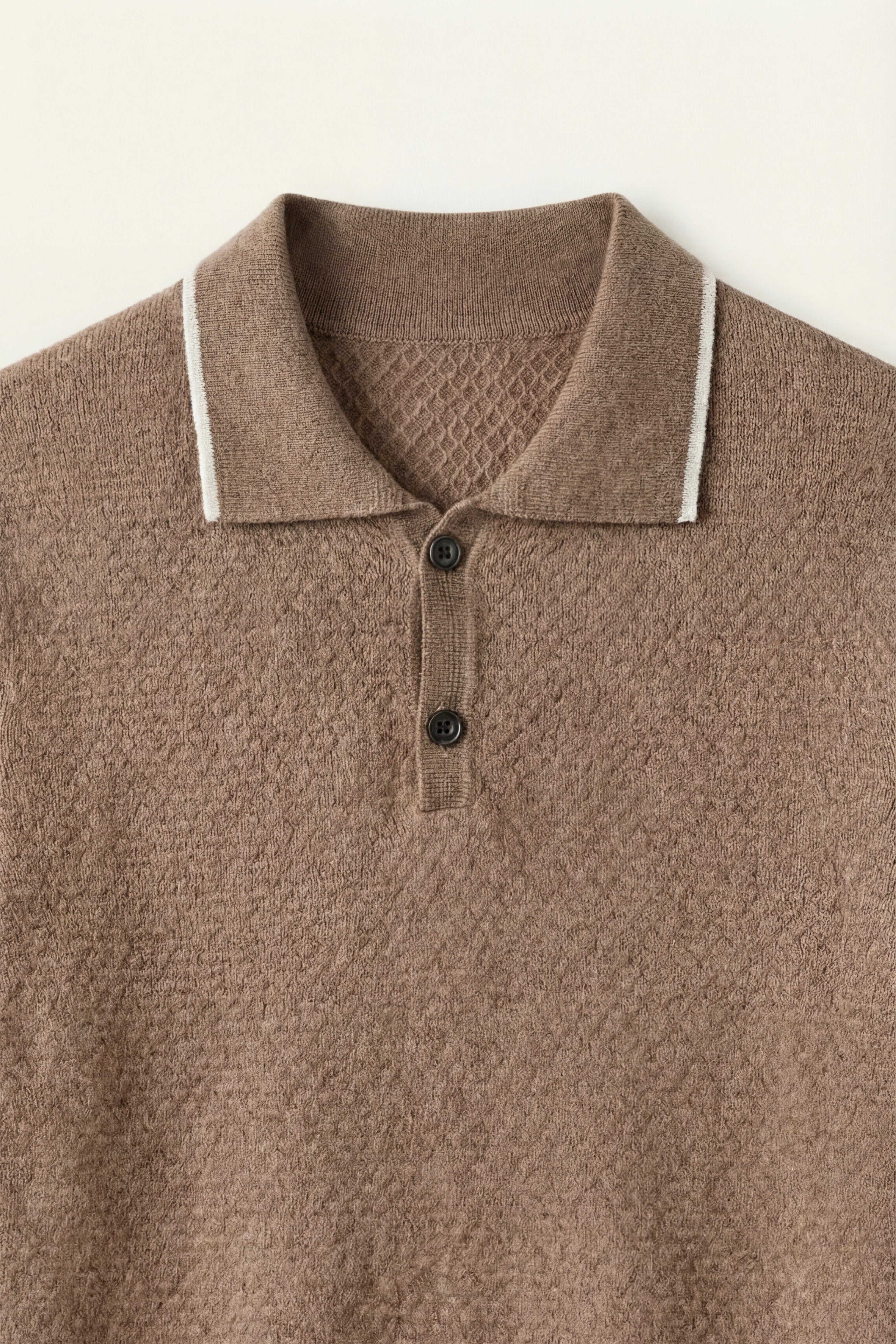 Prato Cashmere Knit Polo Mid Camel