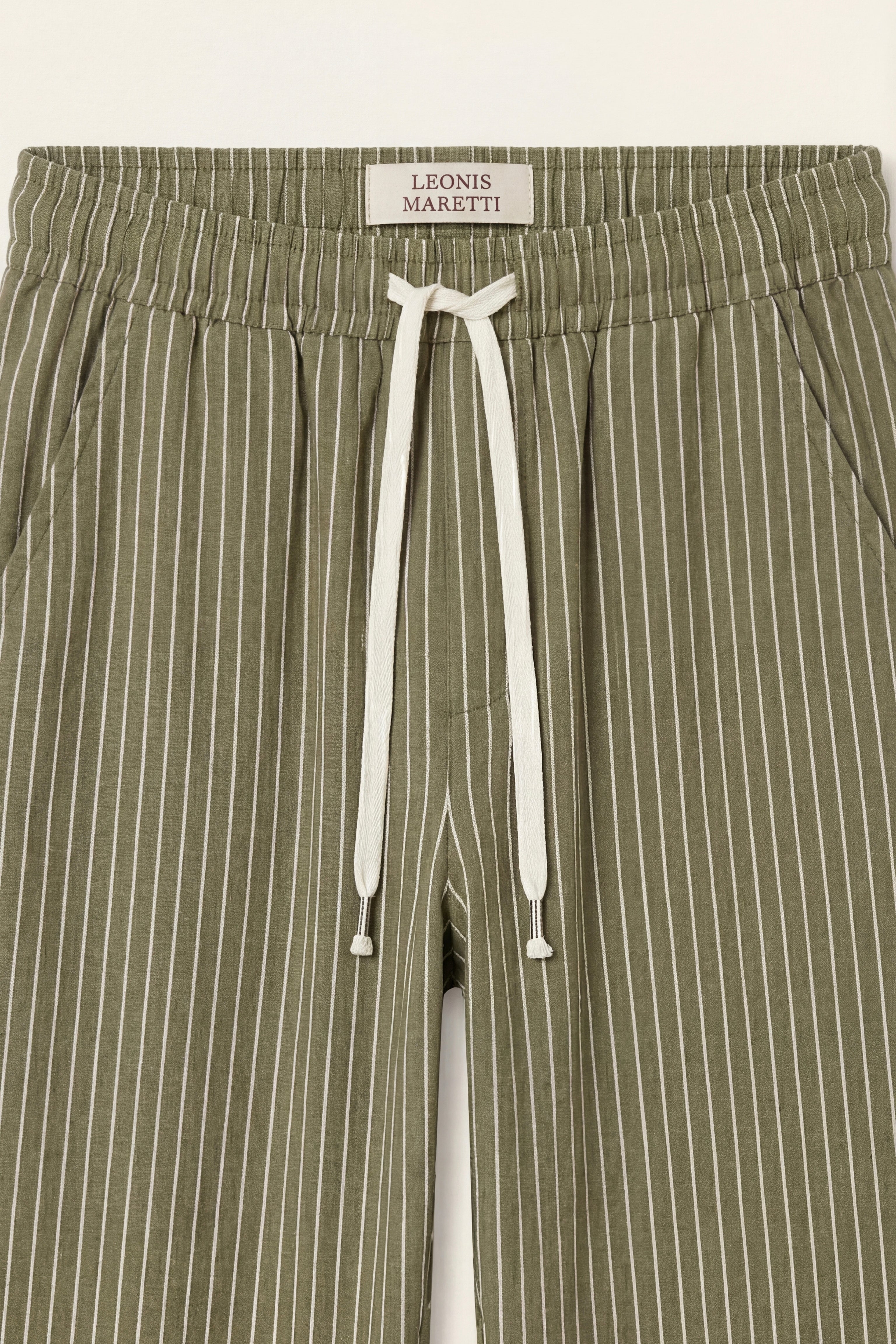 Siena Linen Trousers Olive Stripe