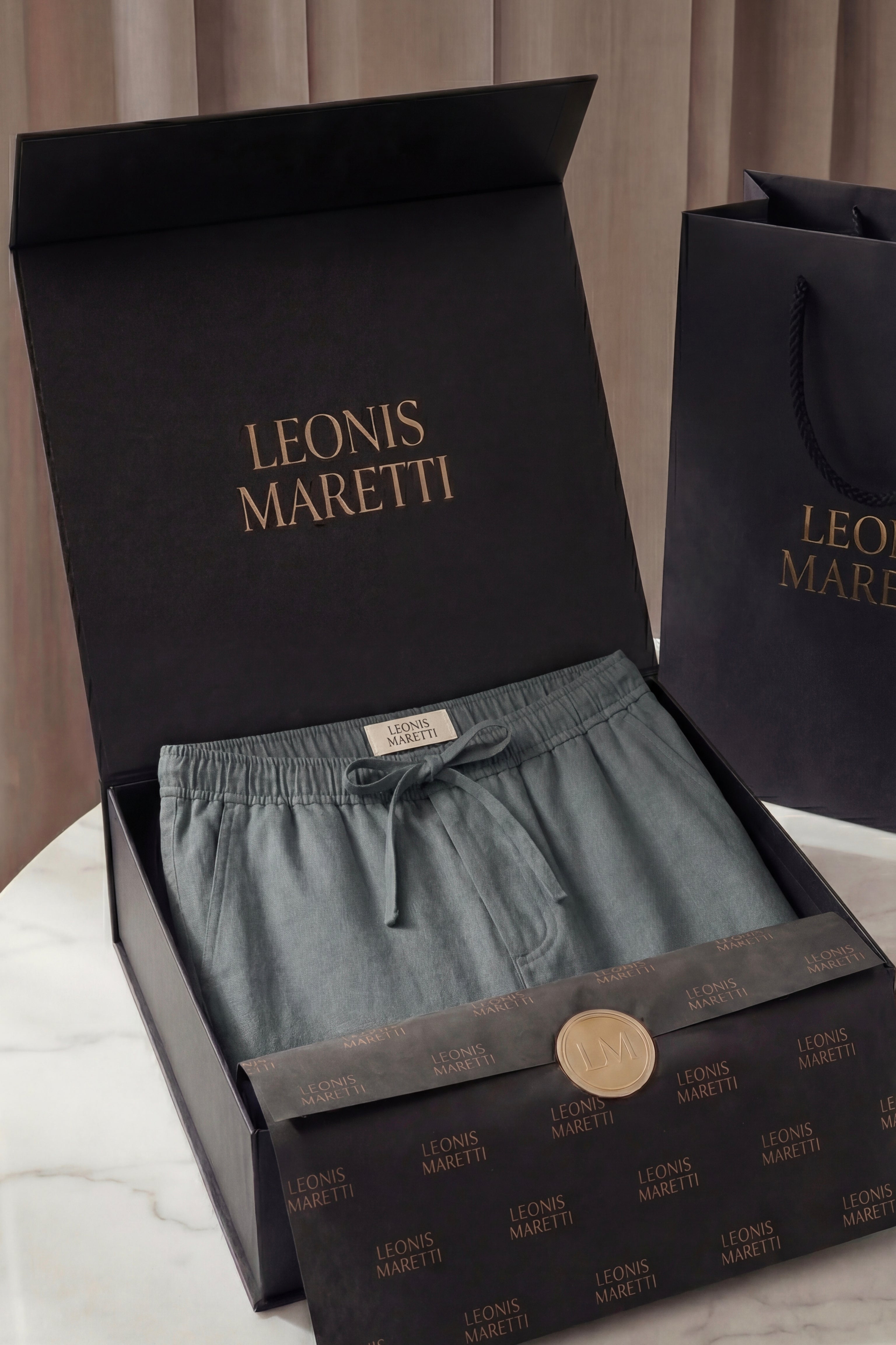 Novara Linen Pantalon Green