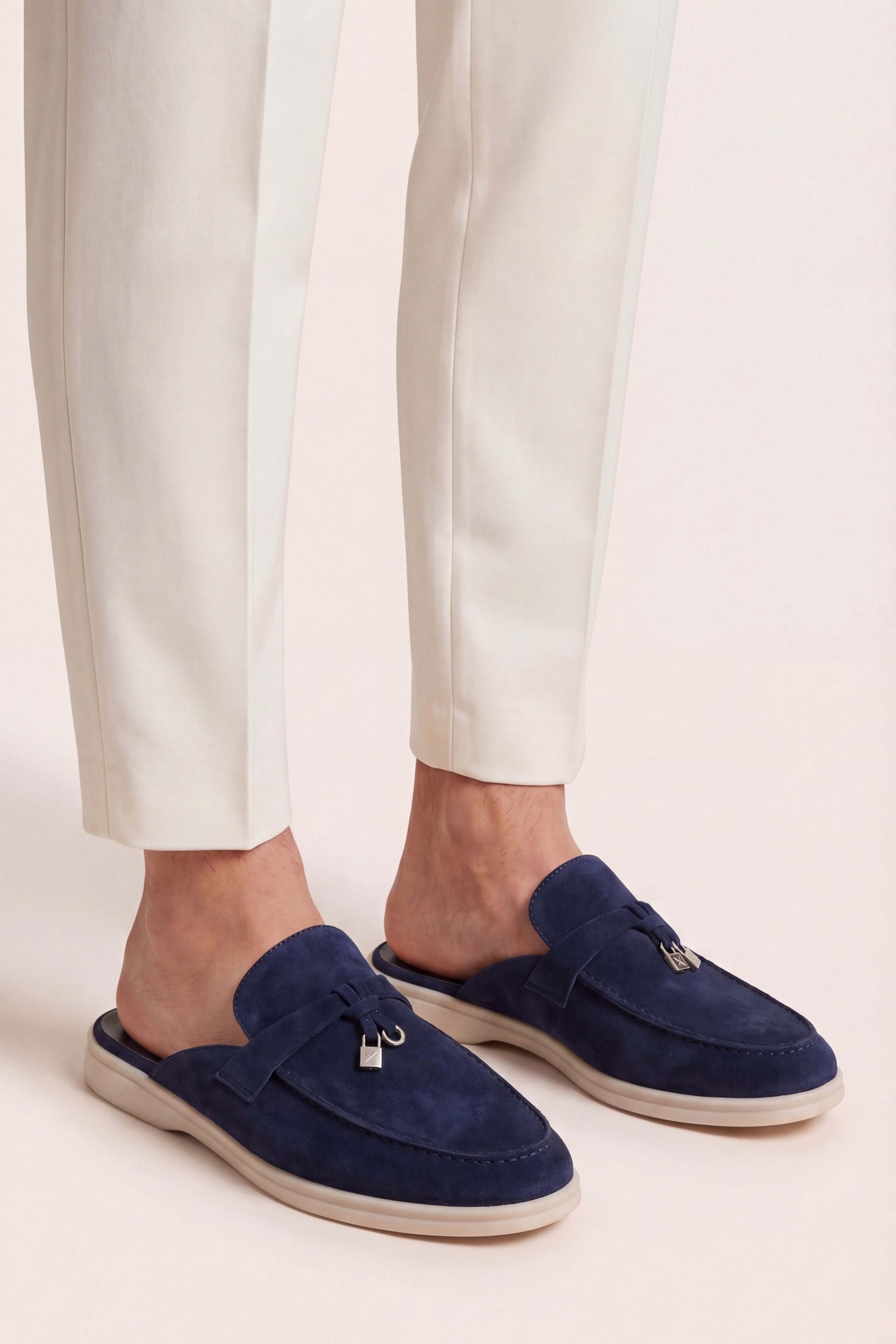 Filandori Buckle Mule Navy Blue