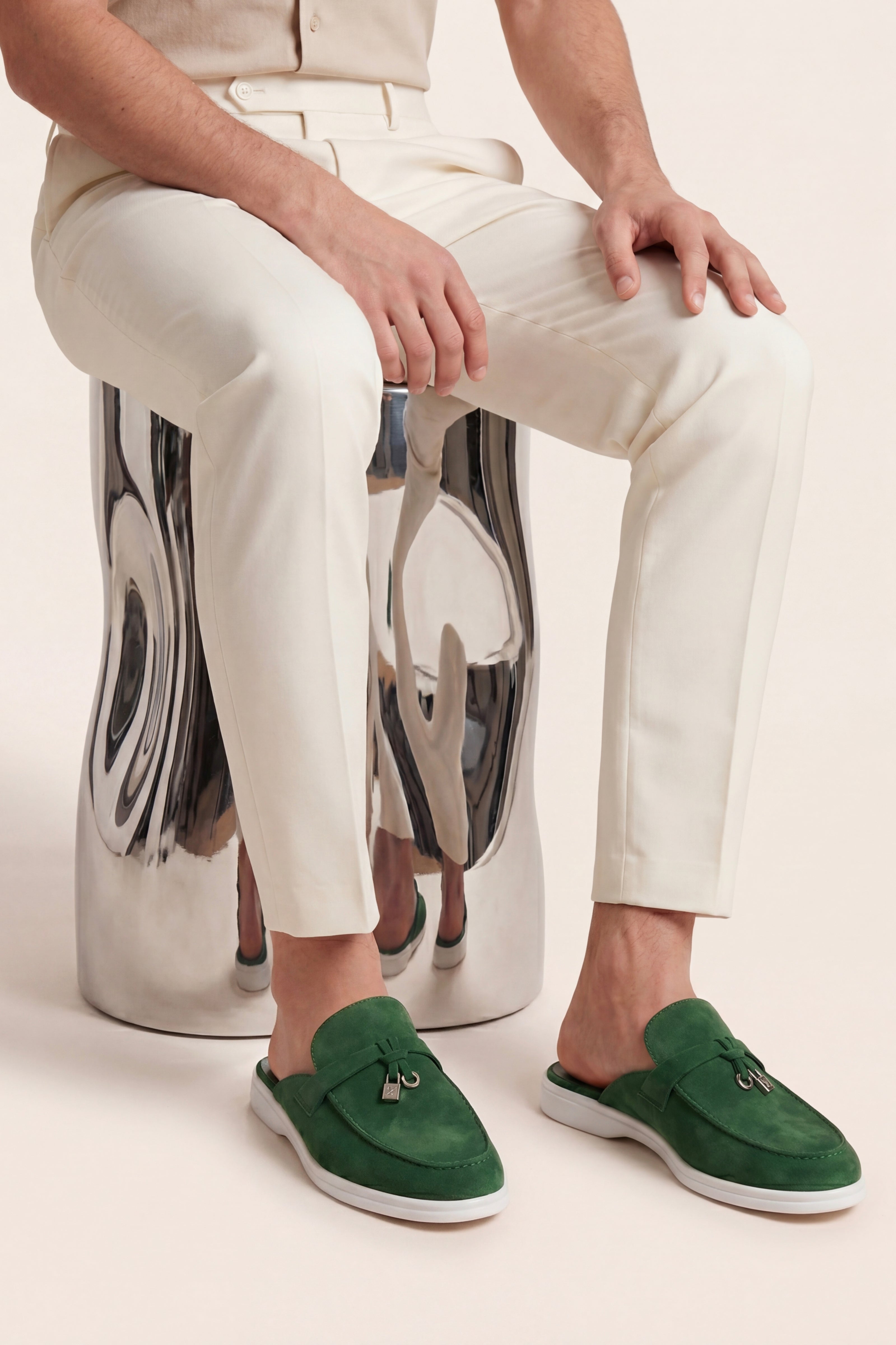 Filandori Buckle Mule Green