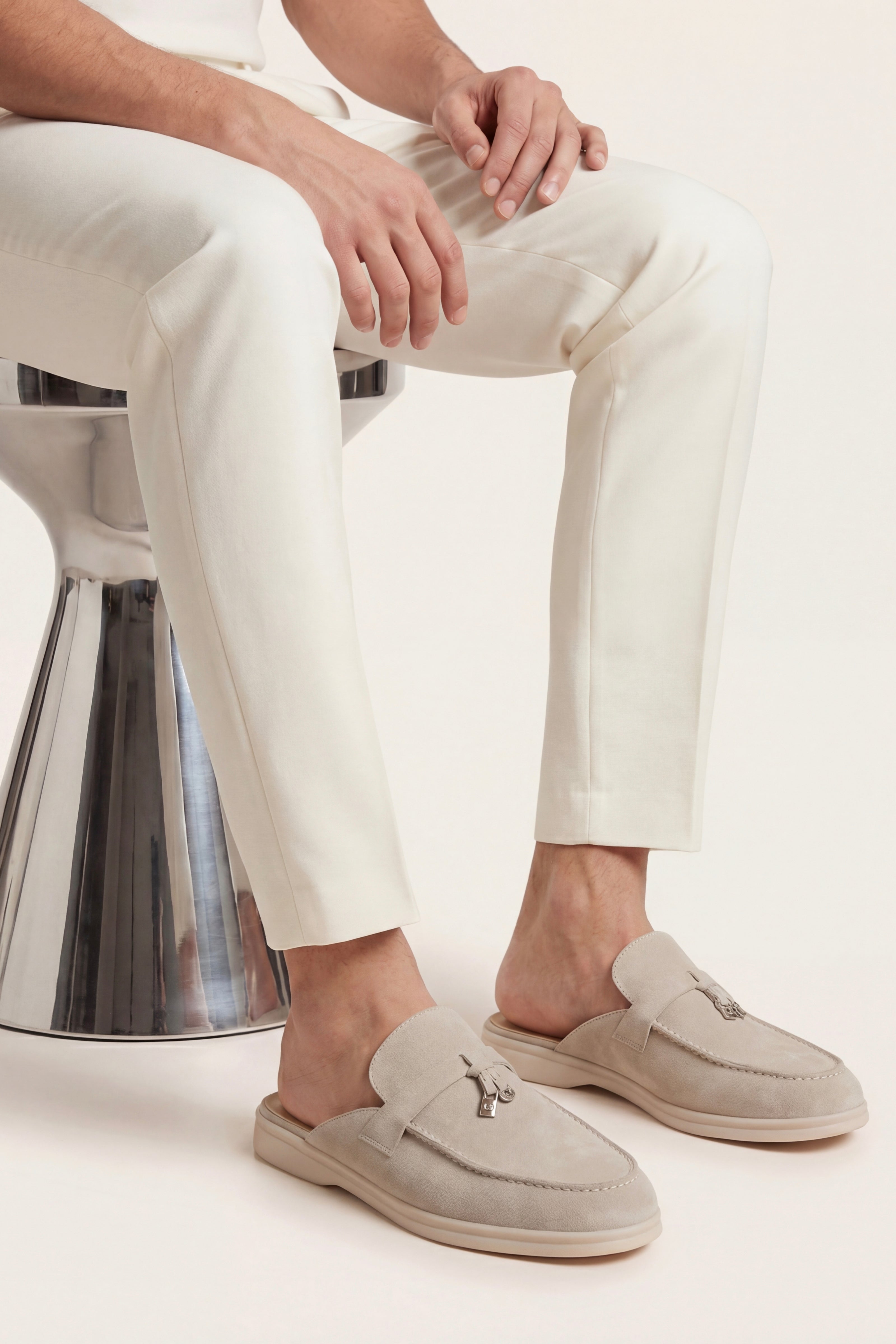 Filandori Buckle Mule Light Beige