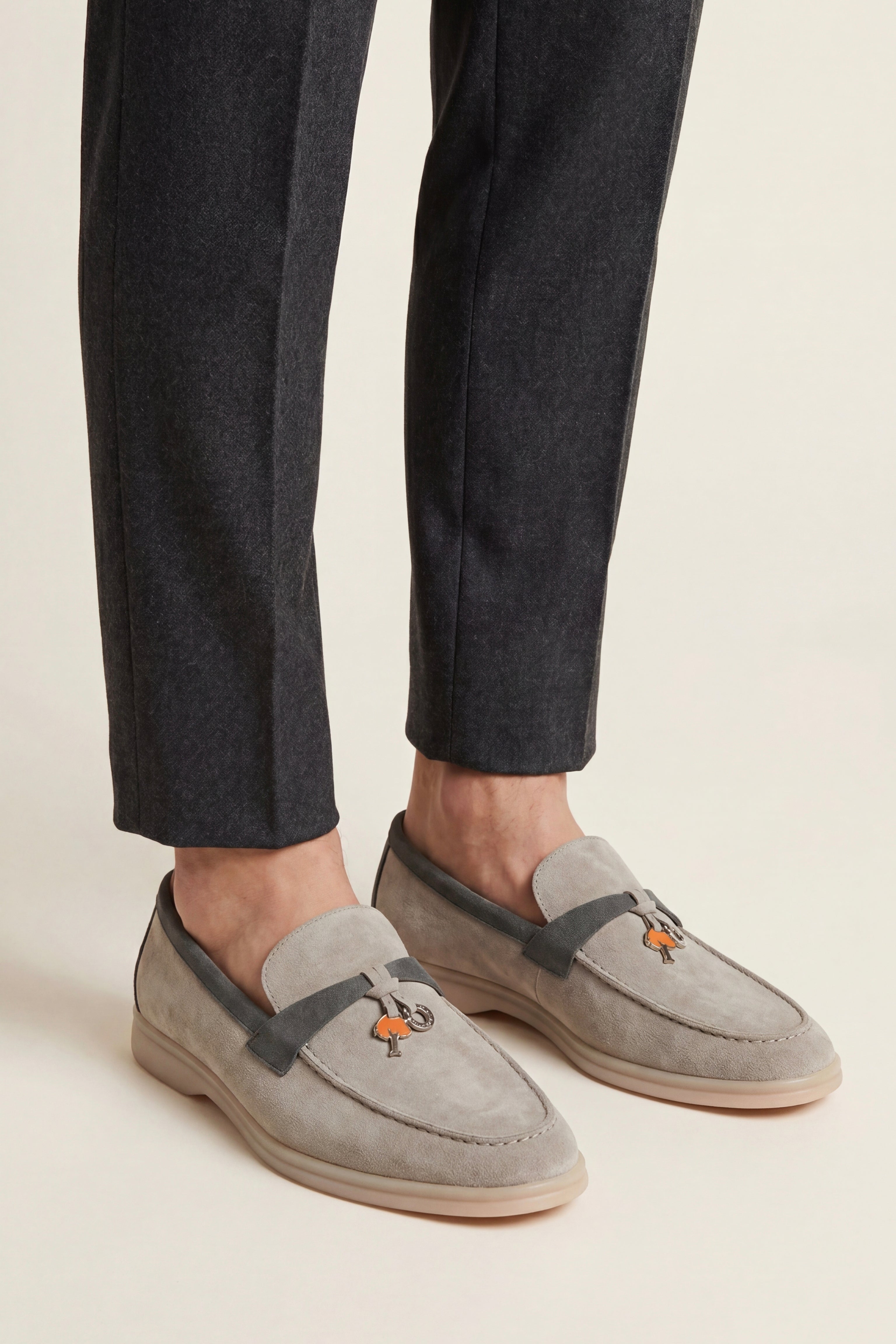Avenza Buckle Loafer Light Grey