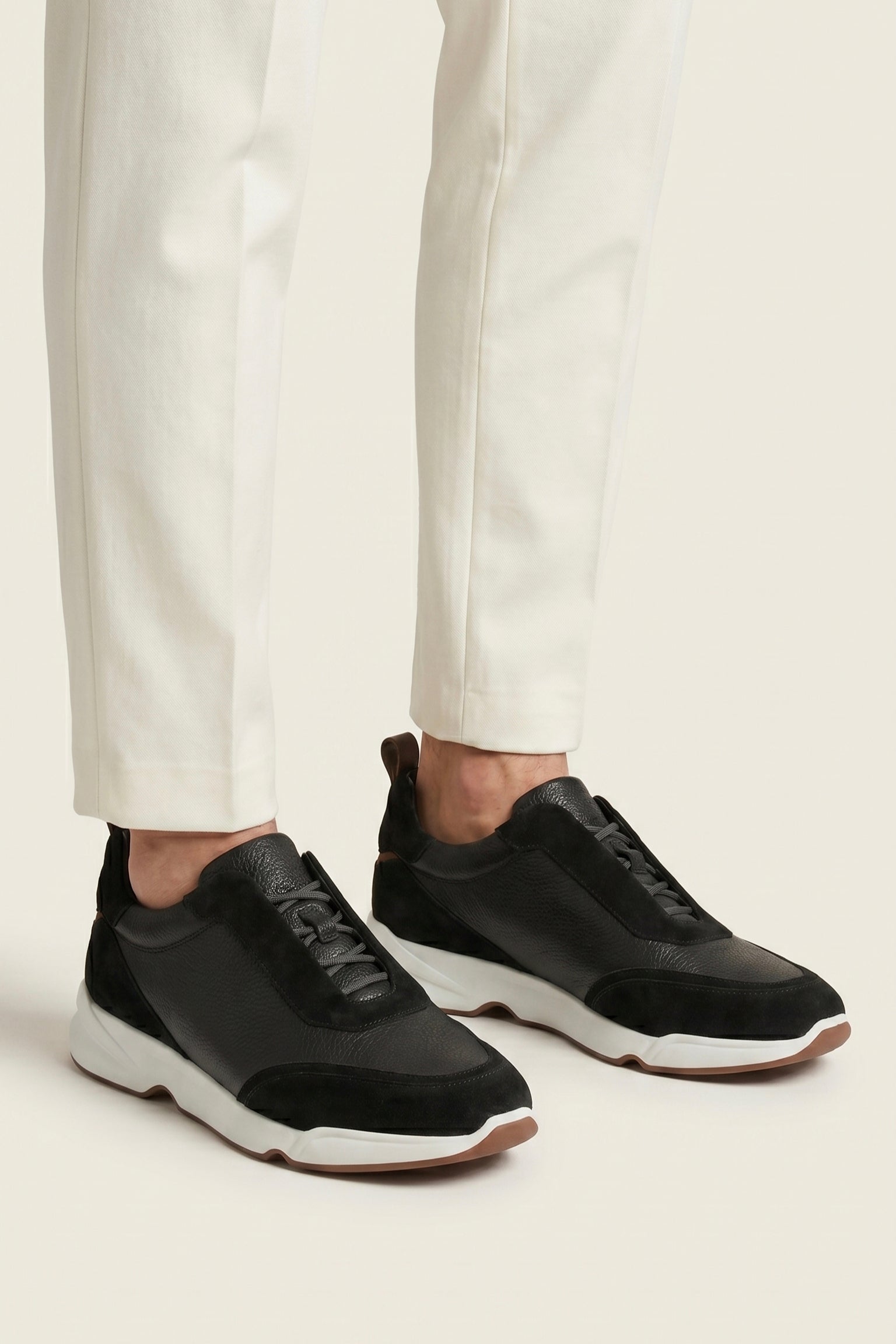 Solano Leather Slip-On Black