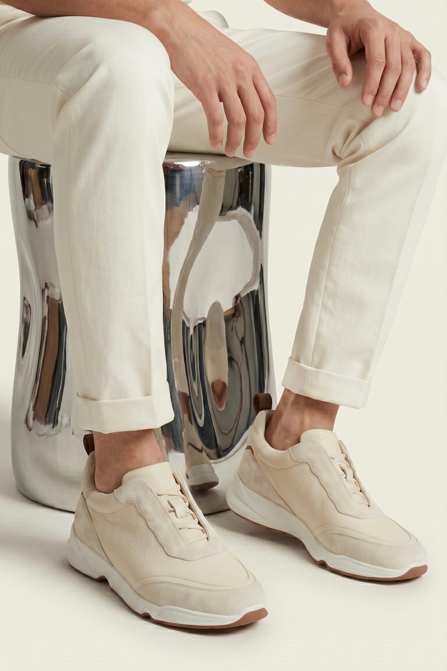 Solano Leather Slip-On Cream