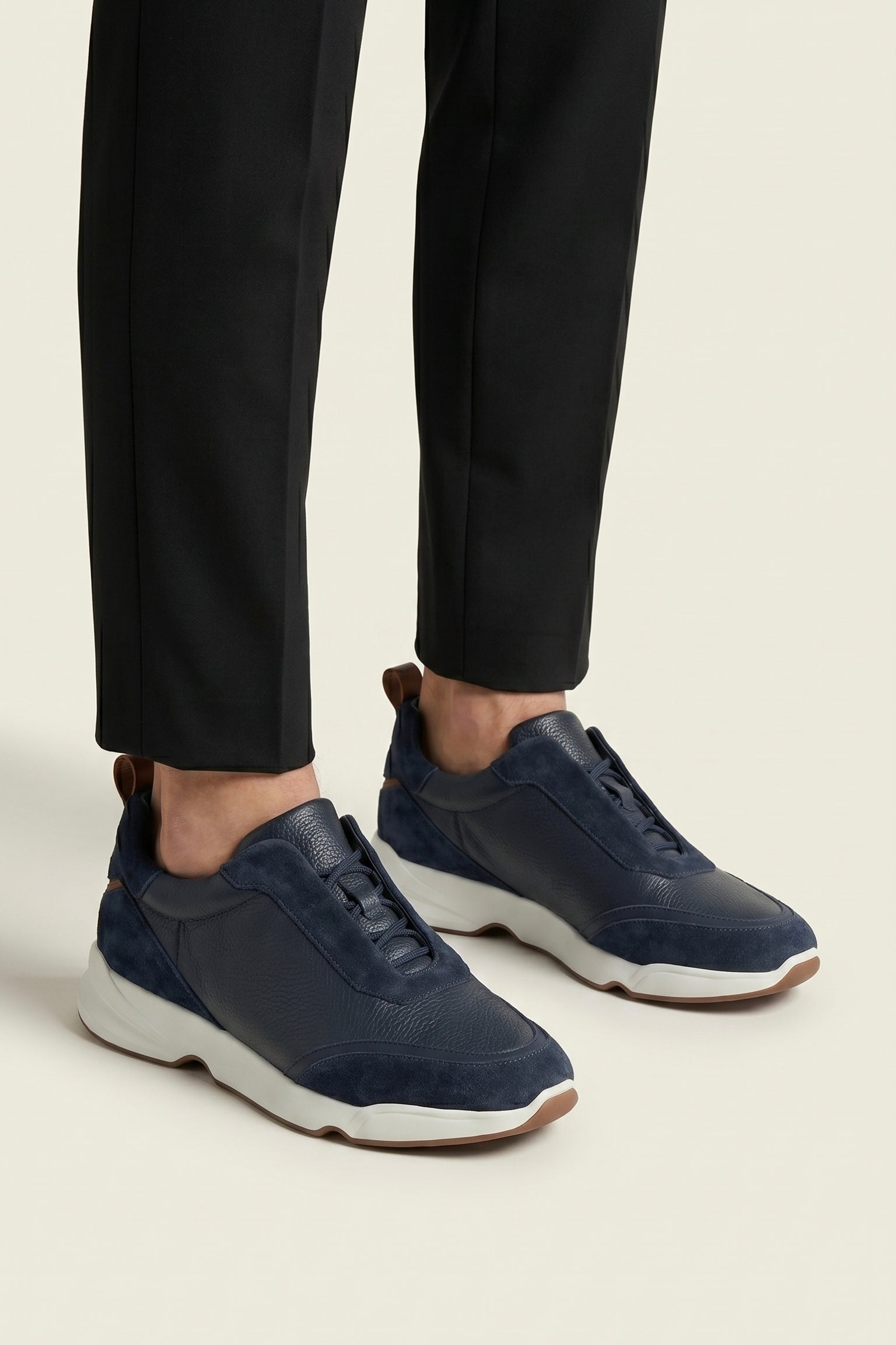 Solano Leather Slip-On Navy
