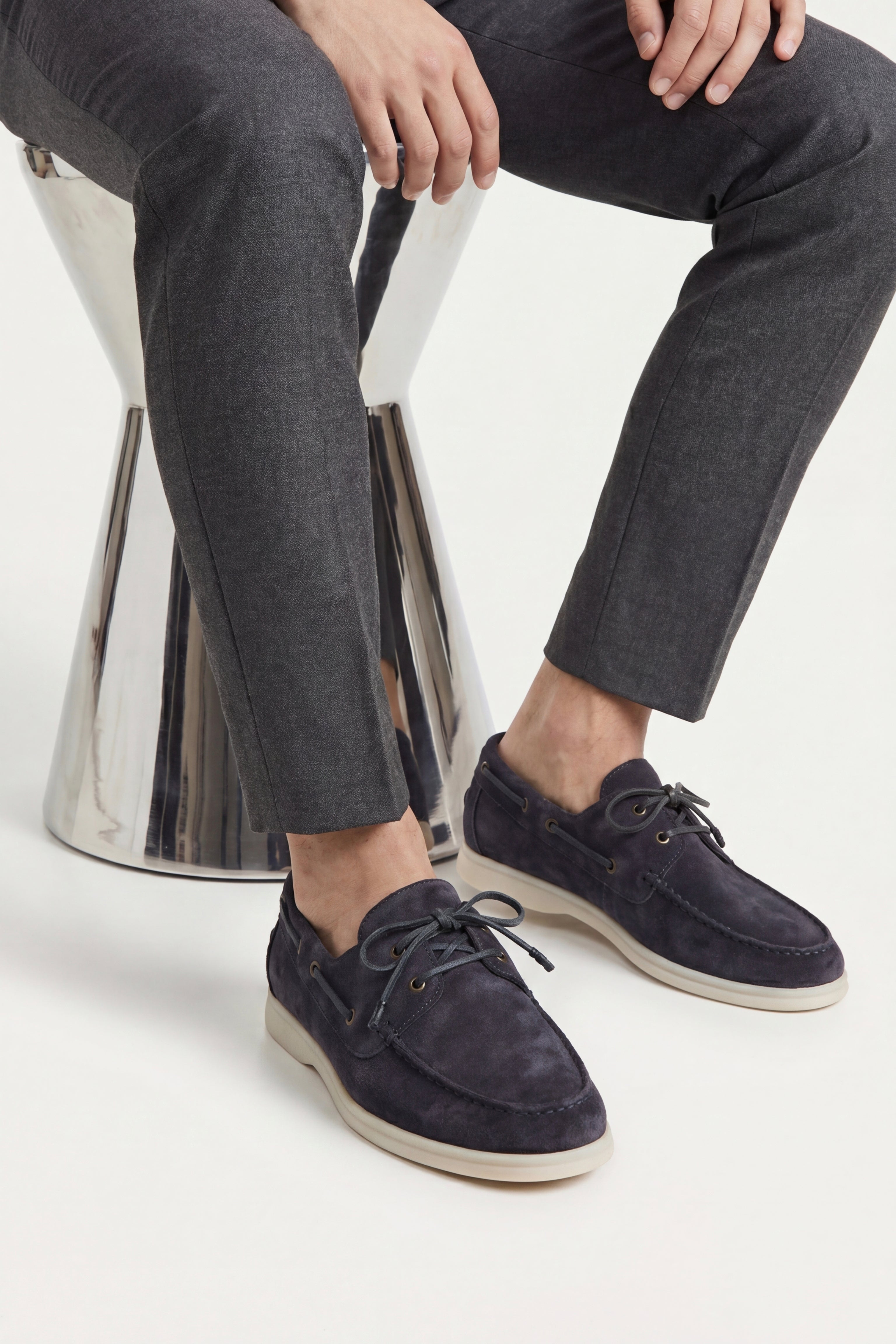 Marina Yacht Walk Suede Loafer Navy