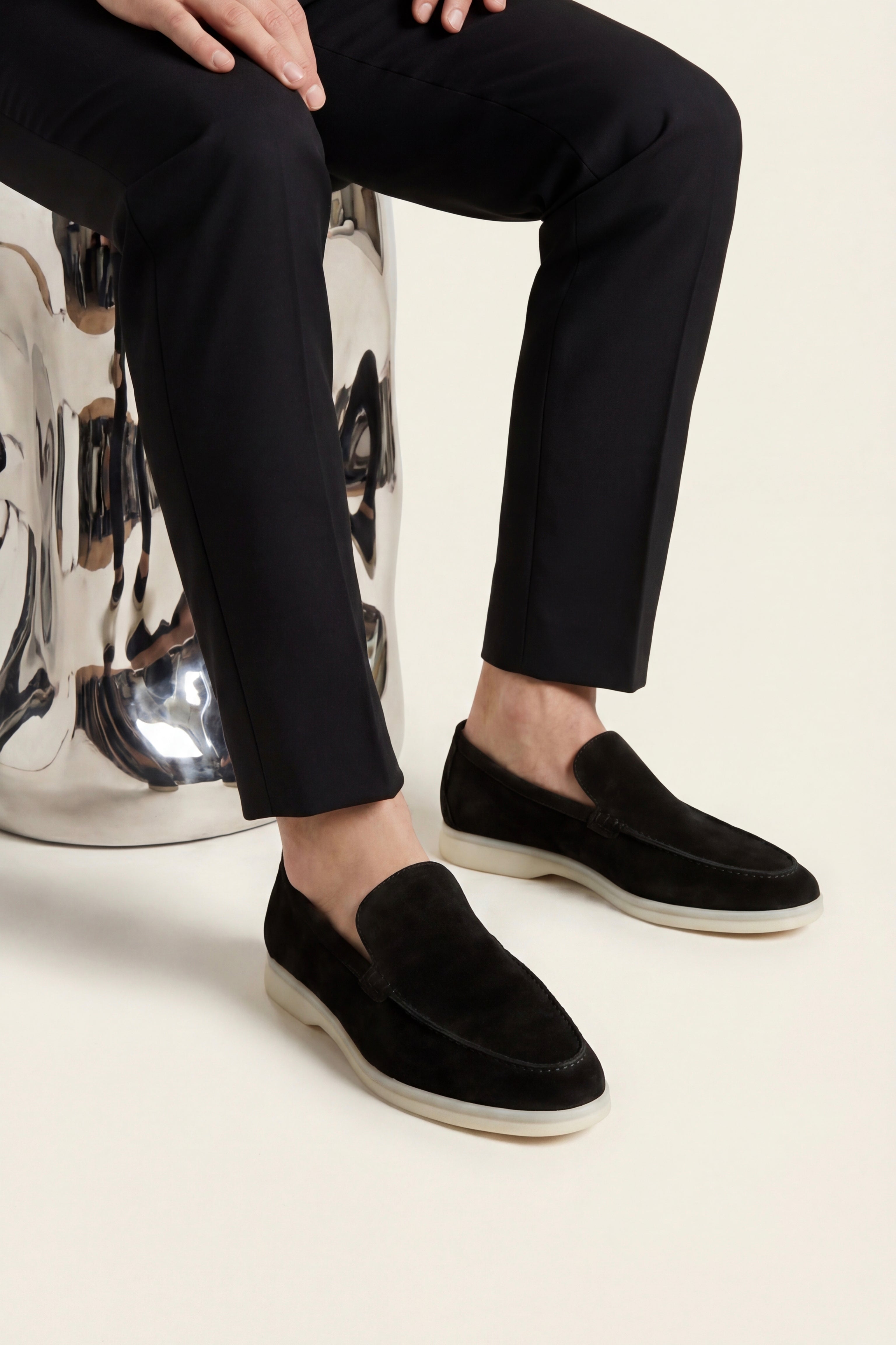 Filandori Suede Loafers Black