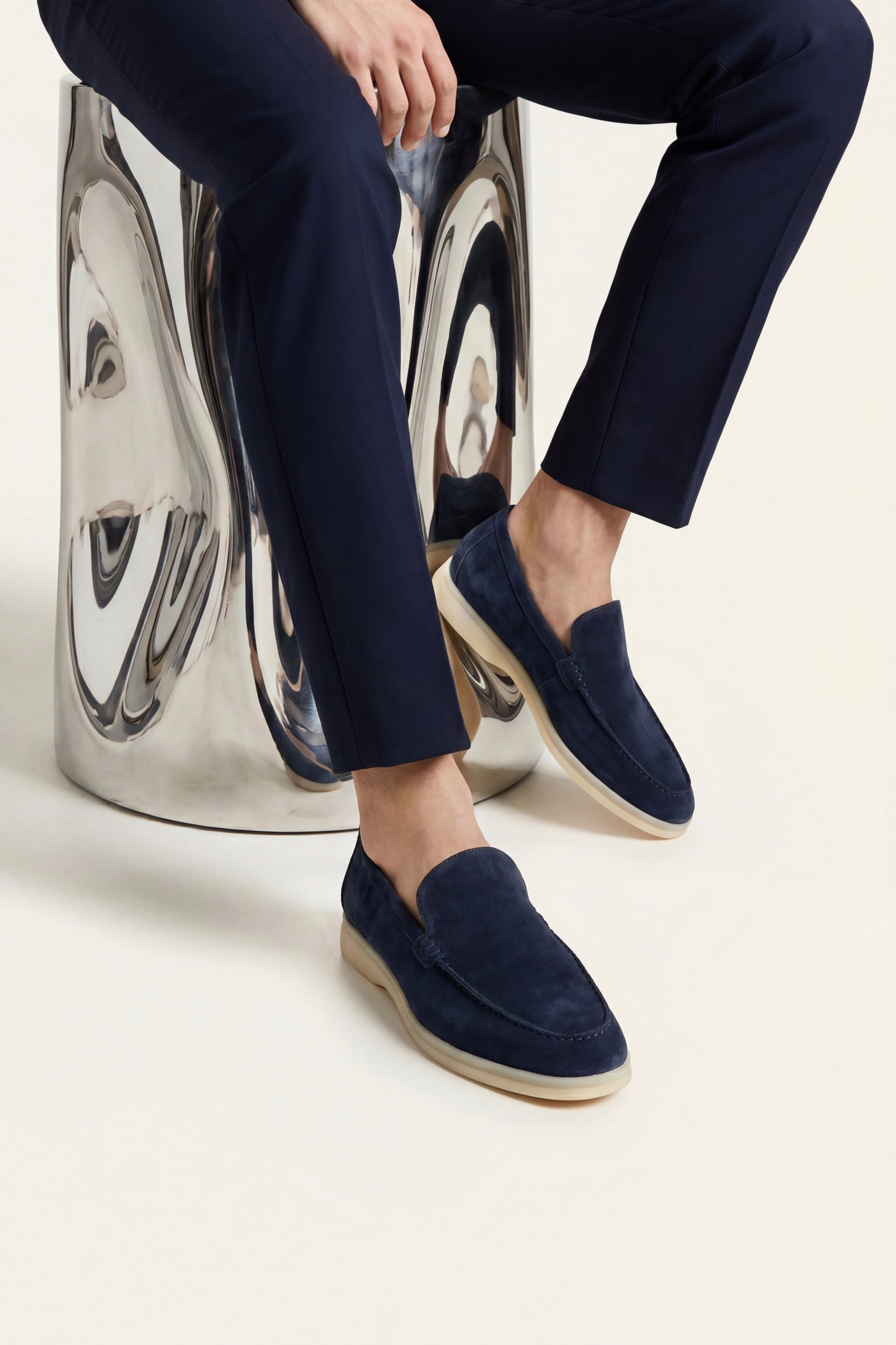 Filandori Suede Loafers Navy