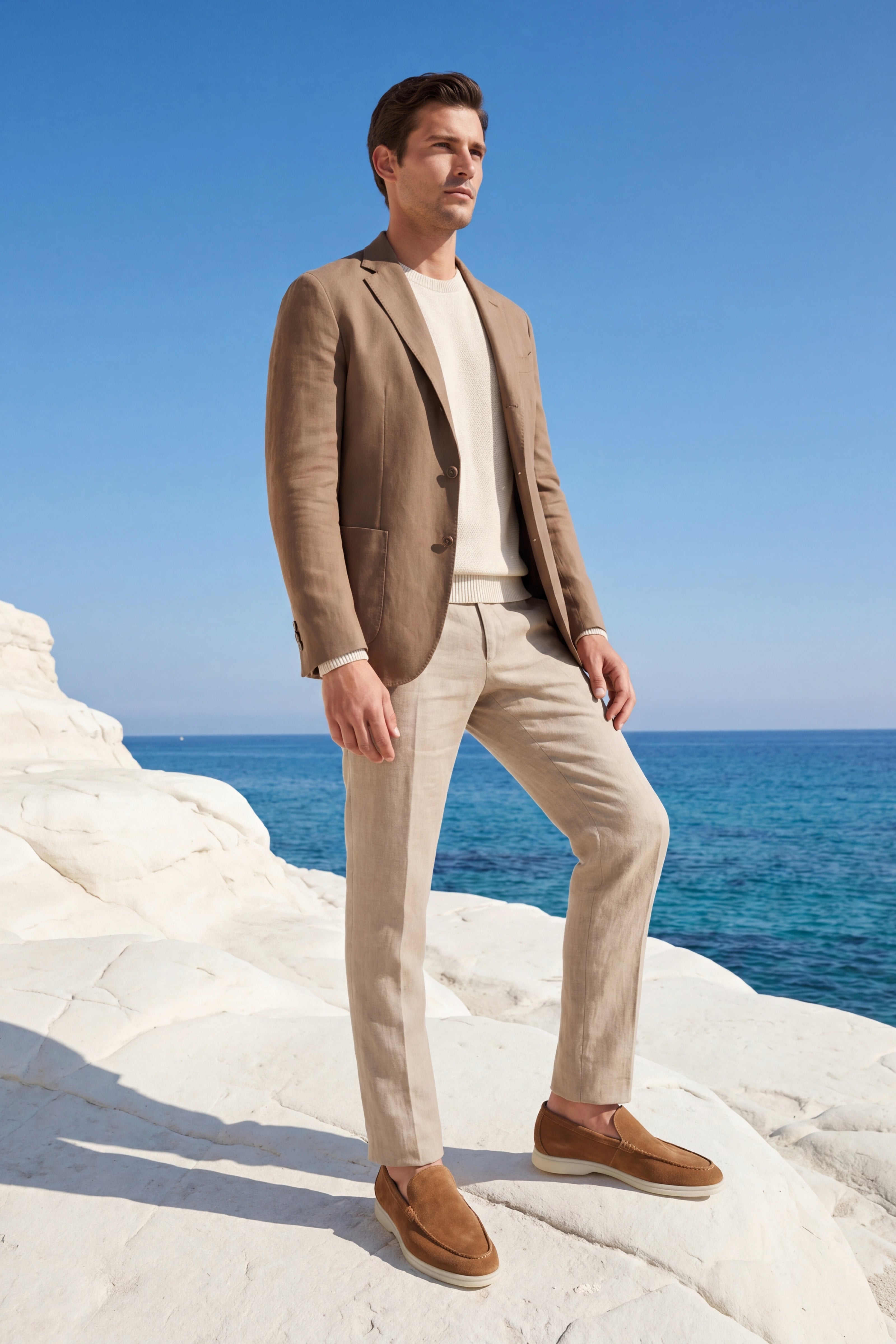 Filandori Suede Loafers Camel