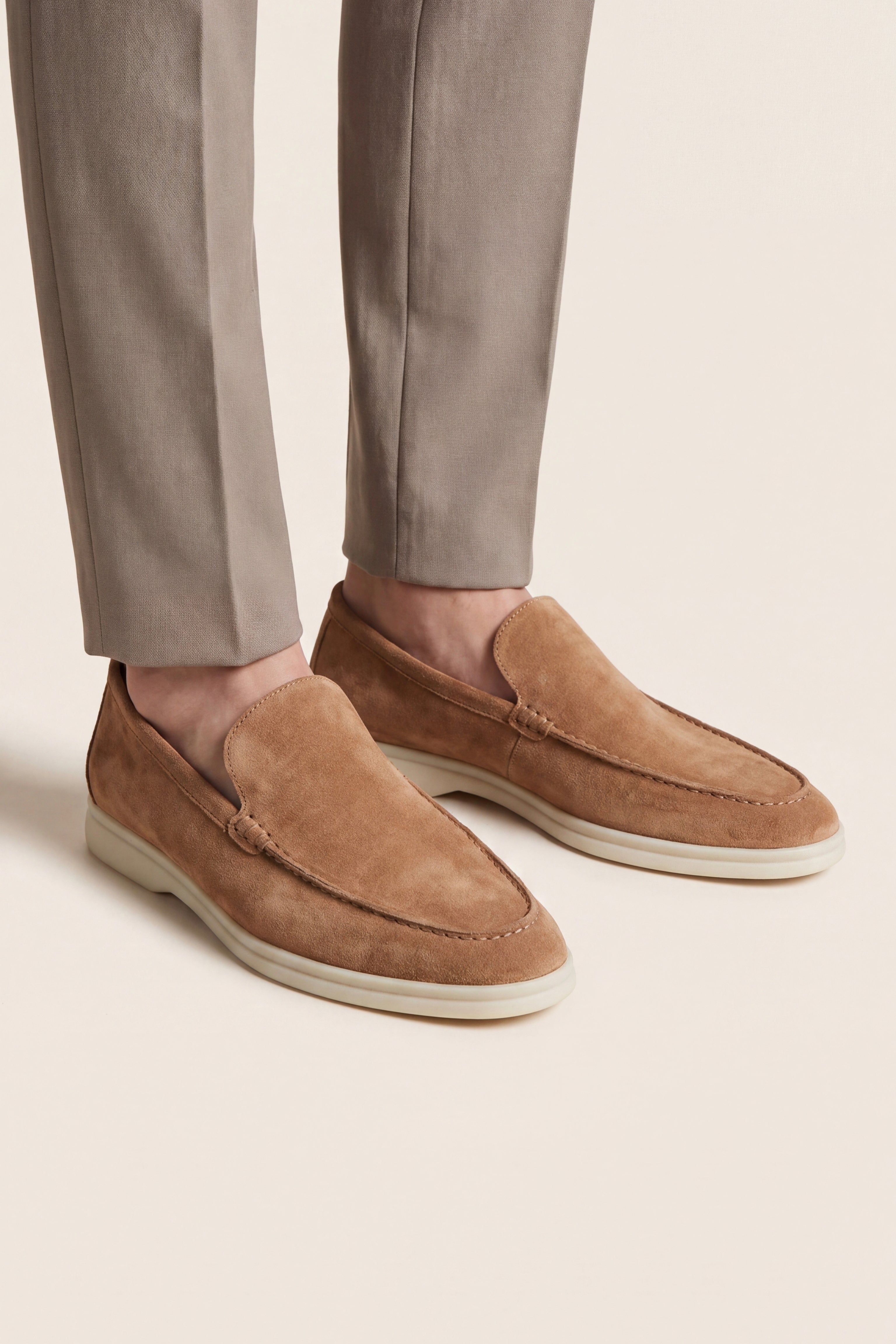 Filandori Suede Loafers Camel
