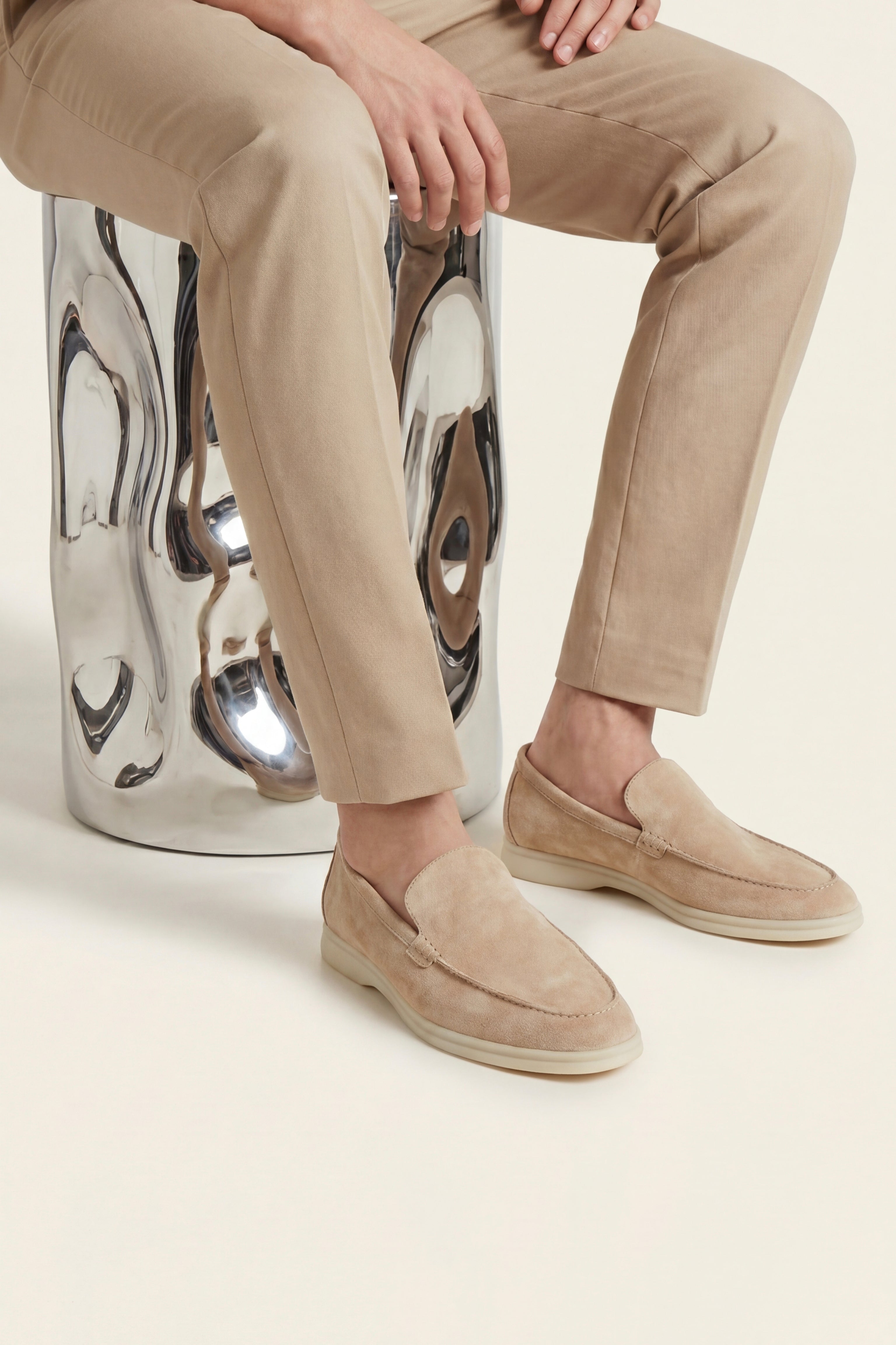 Filandori Suede Loafers Beige