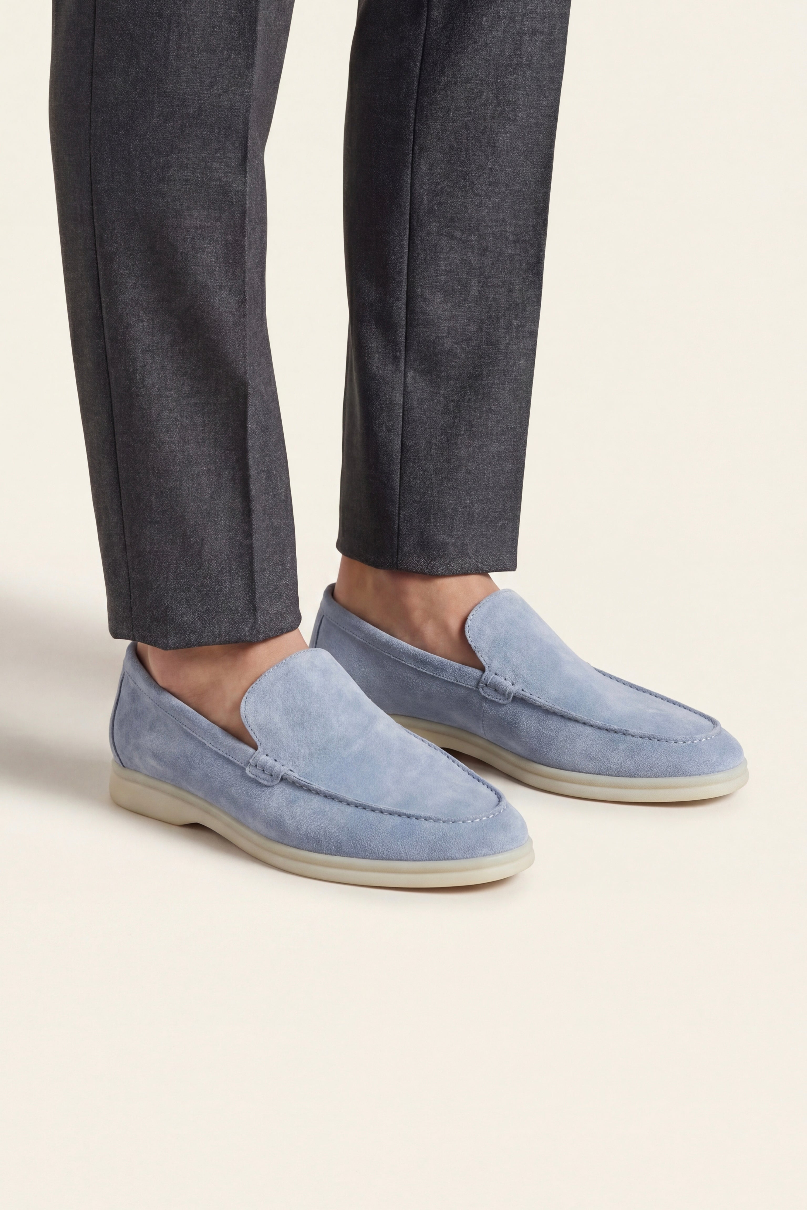 Filandori Suede Loafers Light Blue