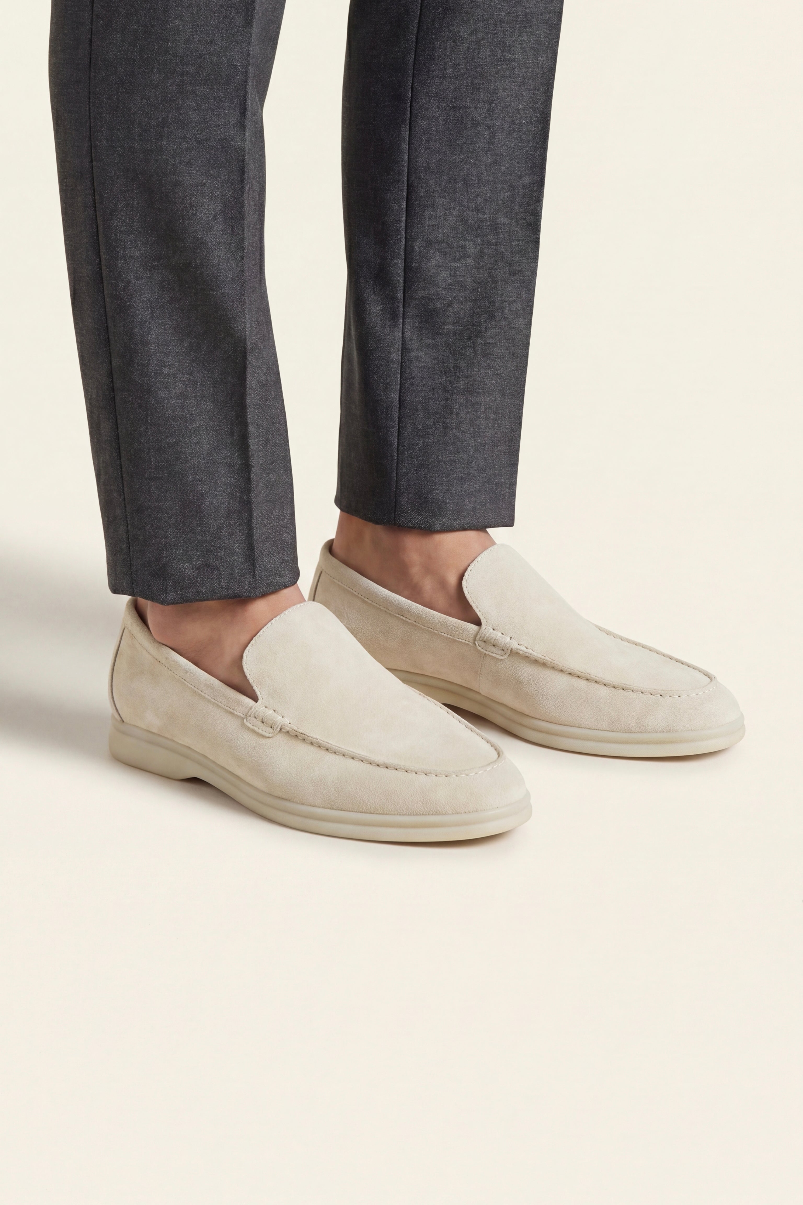 Filandori Suede Loafers Cream