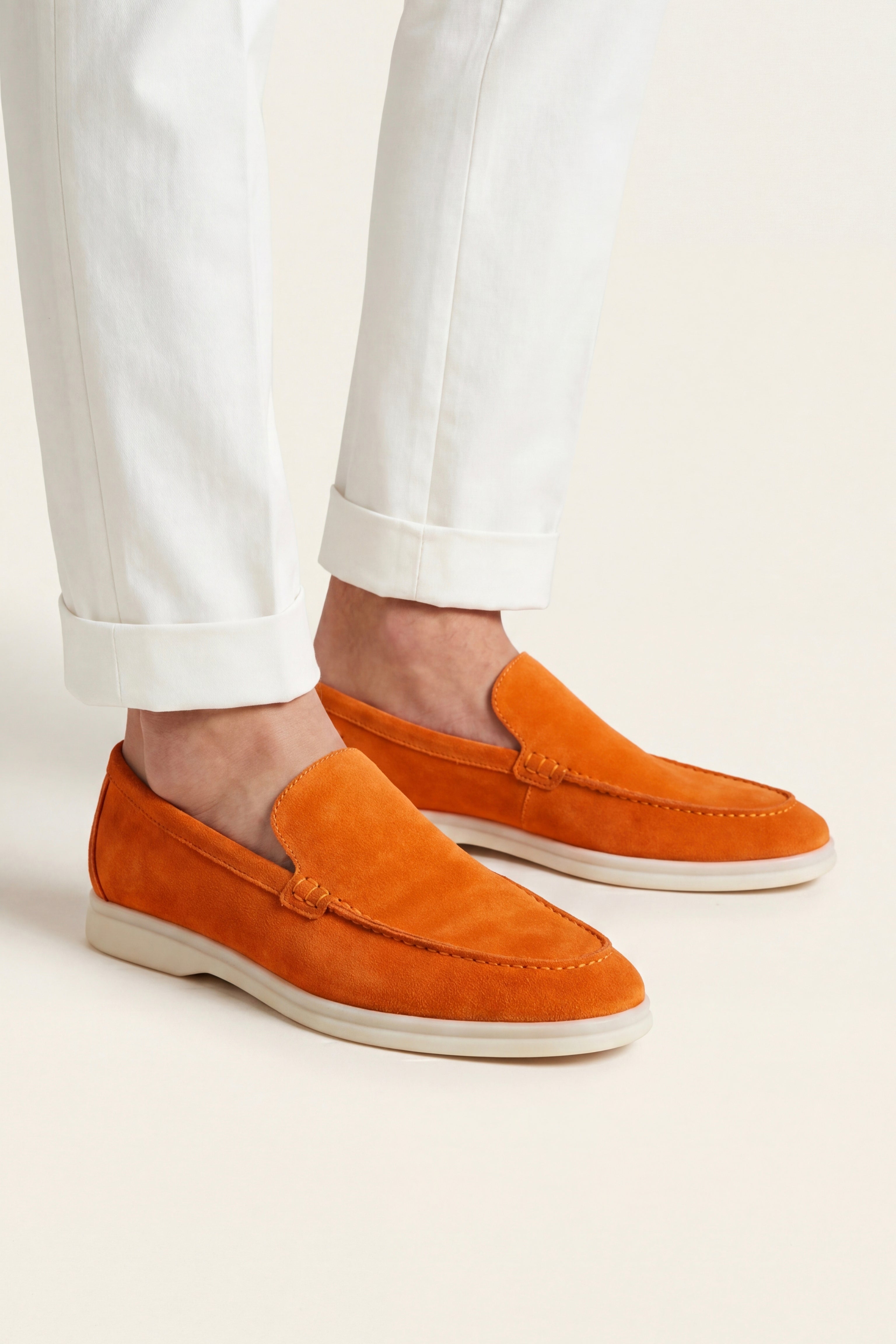 Filandori Suede Loafers Orange