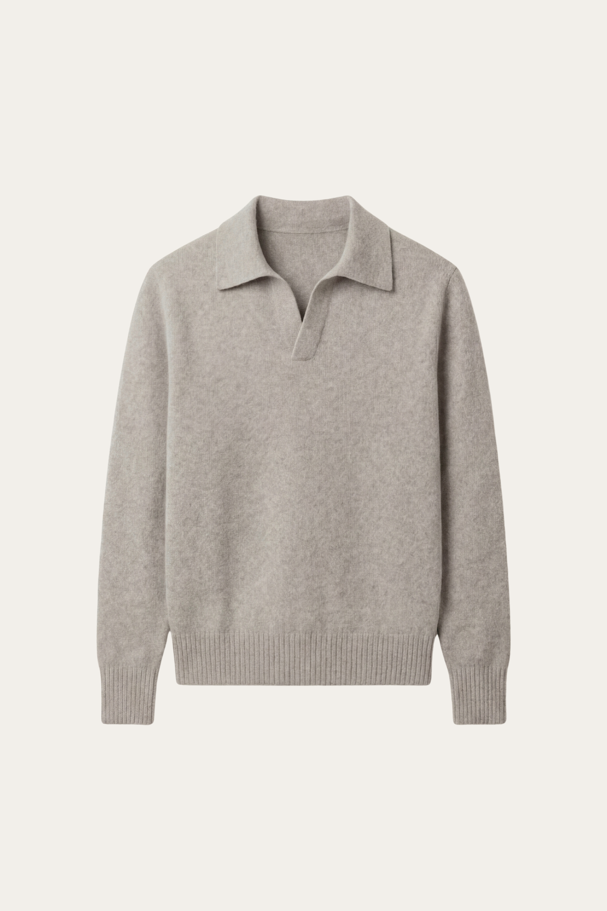 Filandori Cashmere Polo Knit Grey