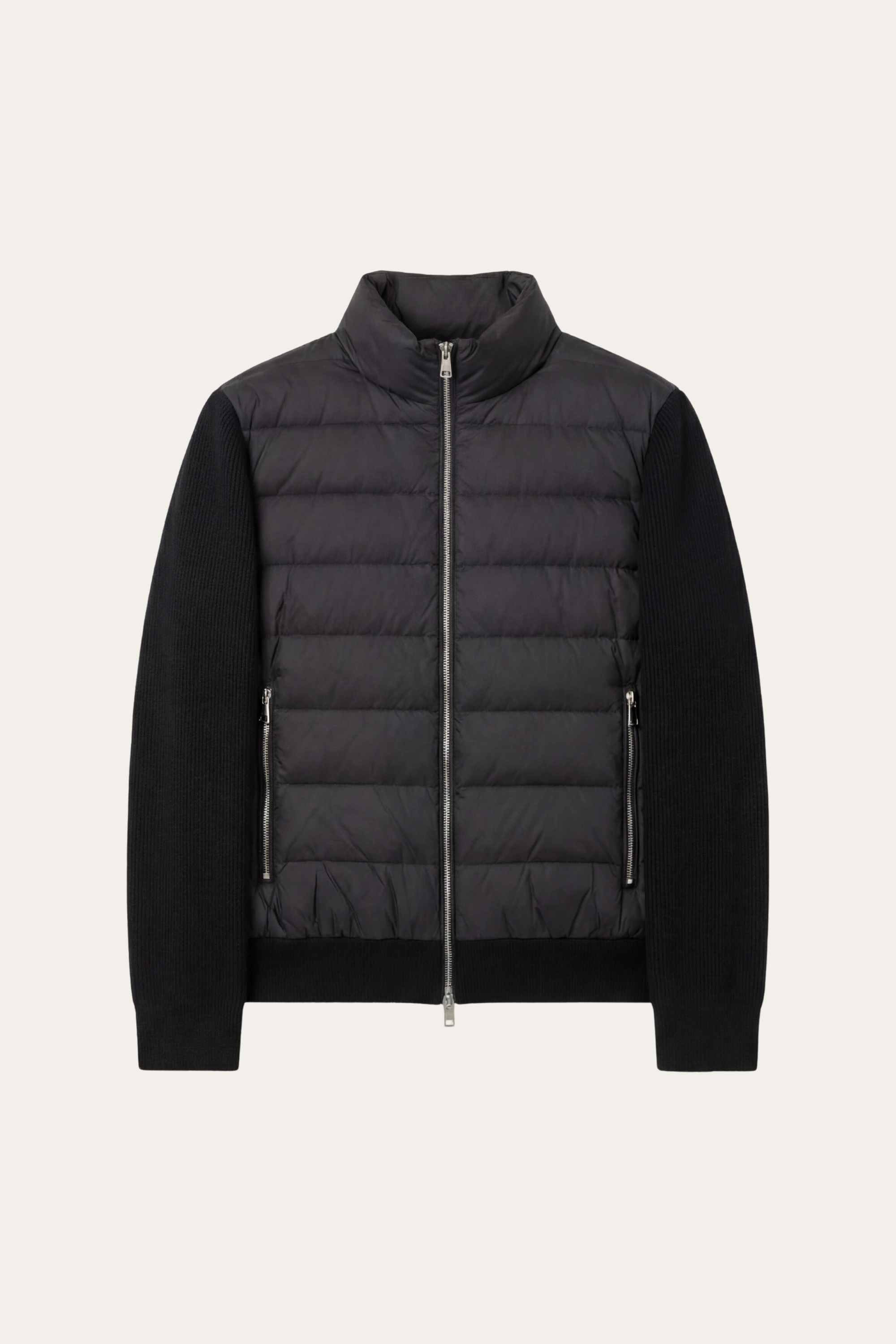 Parma Quilted Knit Hybrid Jacket Black