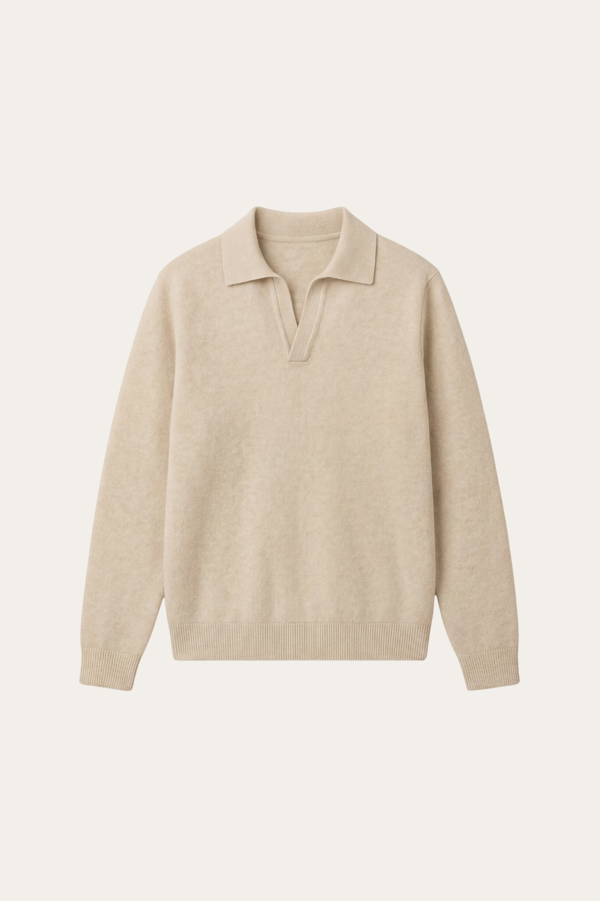 Filandori Cashmere Polo Knit Oatmeal