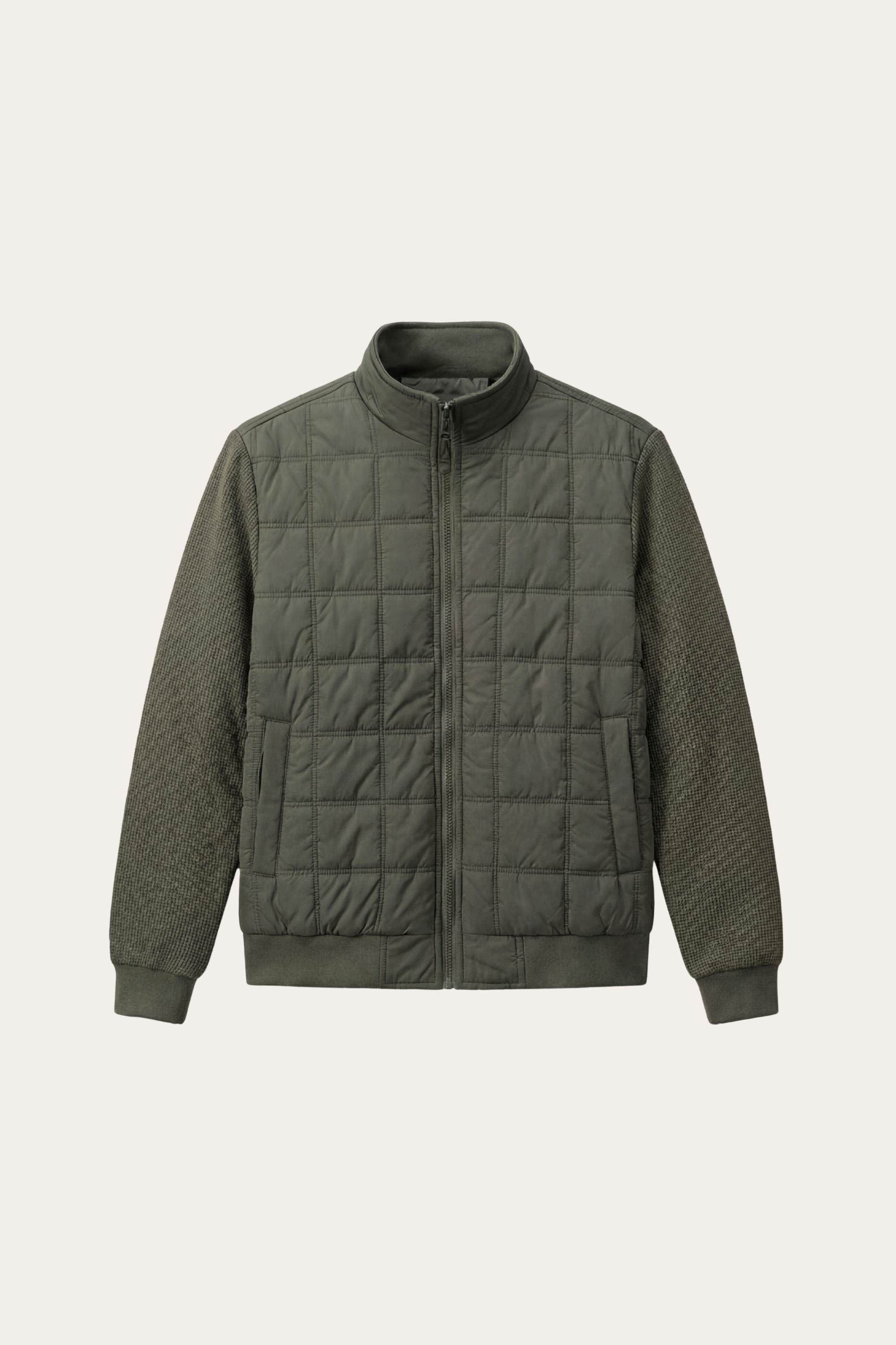 Frosinone Quilted Hybrid Jacket Olive Green