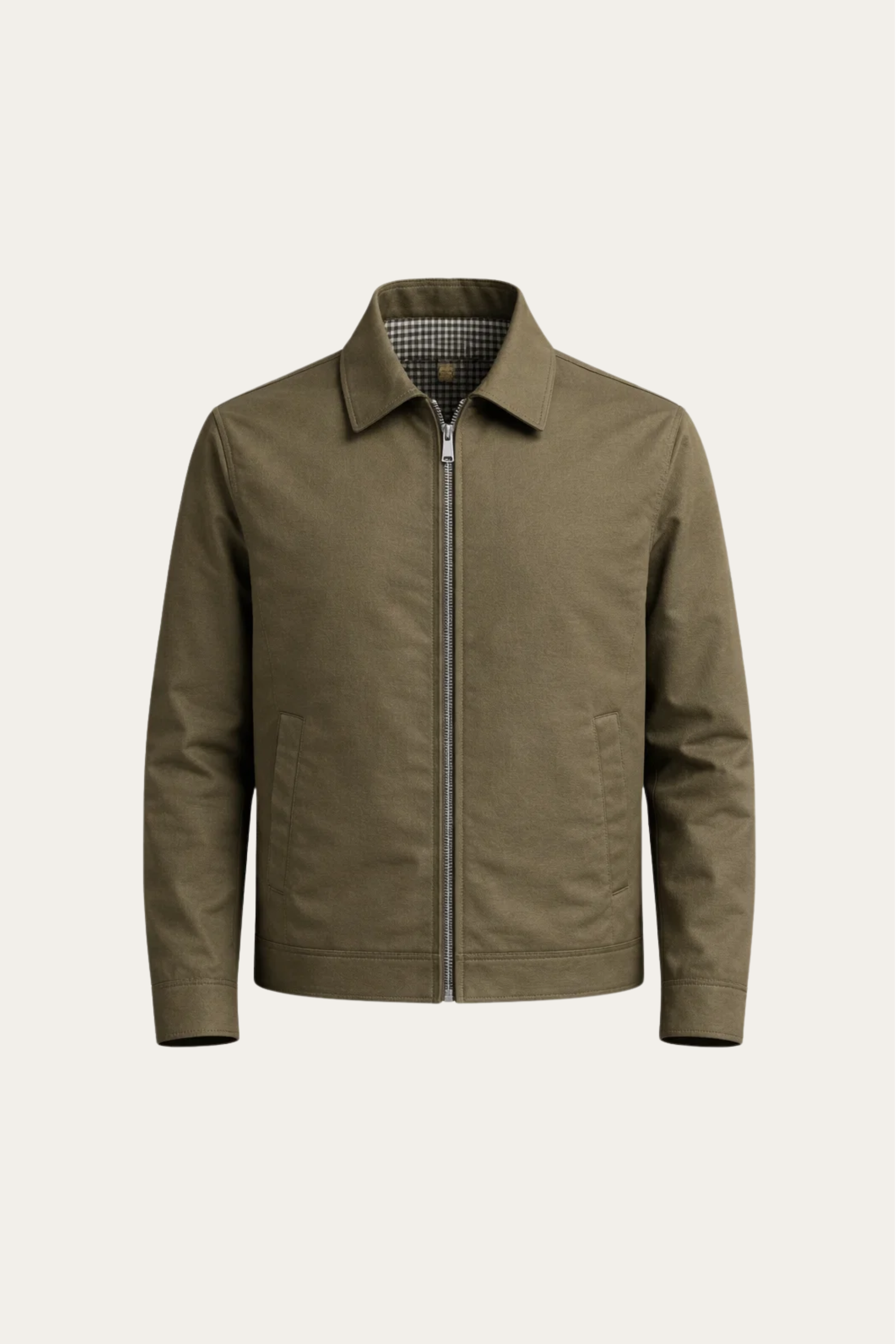 Pietro Lightweight Zip Jacket Khaki