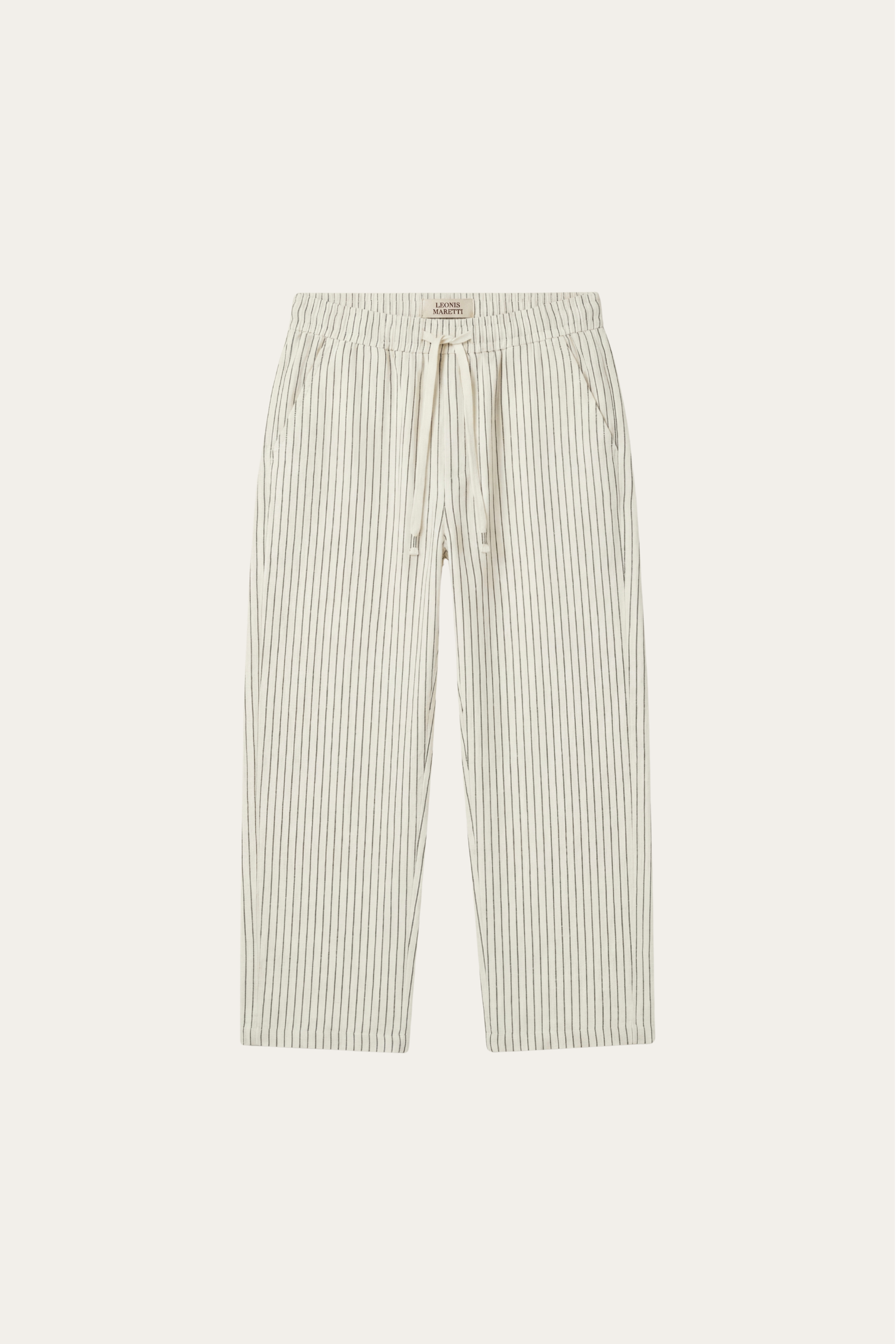 Siena Linen Trousers Beige Stripe