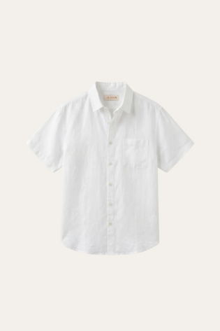 Vicenza Linen Short Sleeve White