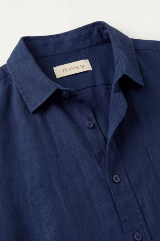 Verona Linen Shirt & Shorts Navy/Black