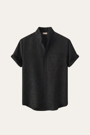 Treviso Linen Short Sleeve Black
