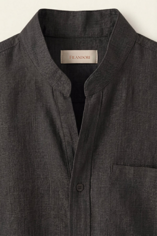 Treviso Linen Short Sleeve Black