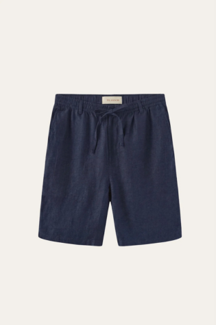 Rimini Linen Drawstring Shorts Blue