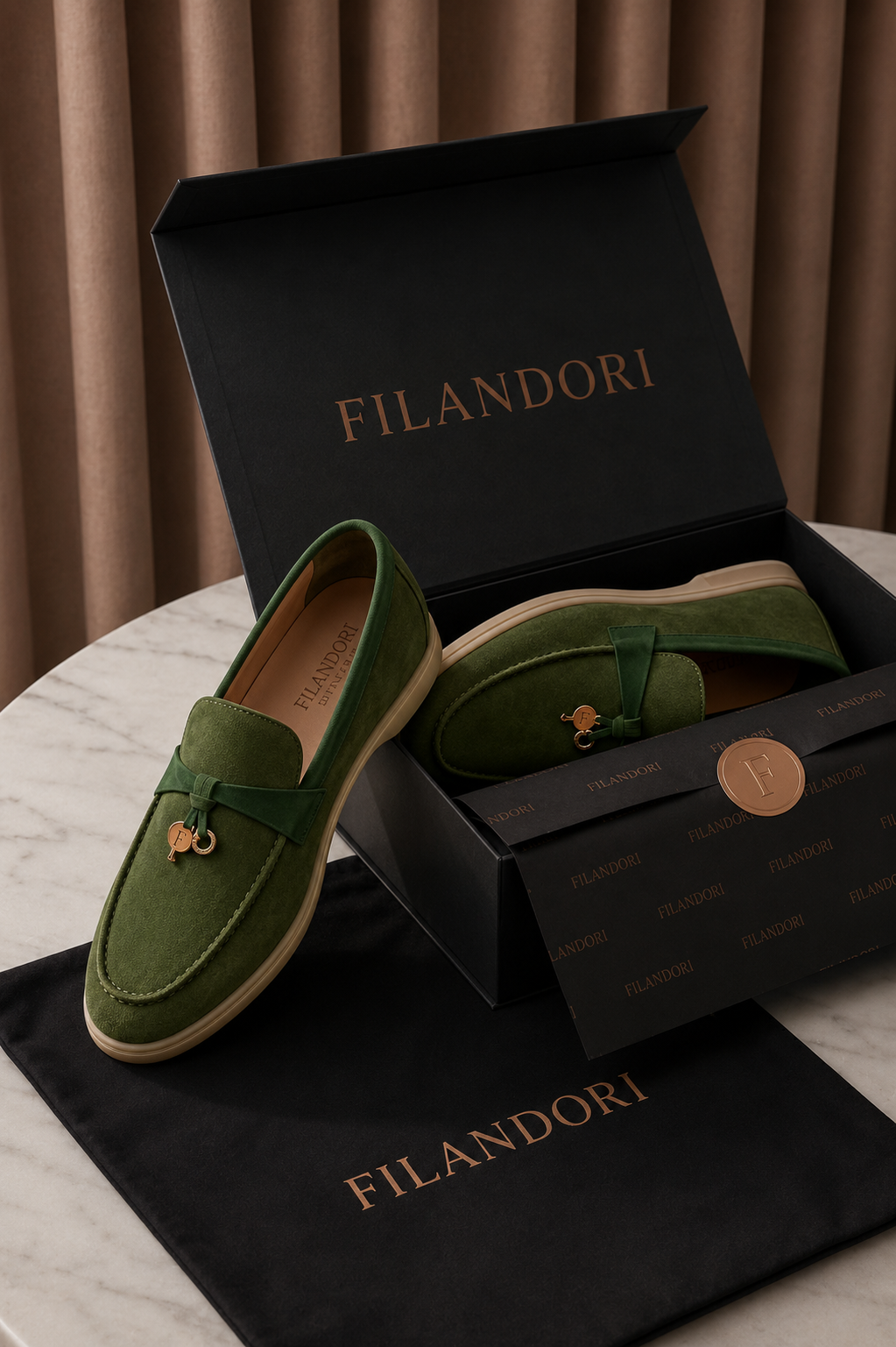 Avenza Buckle Loafer Forest Green