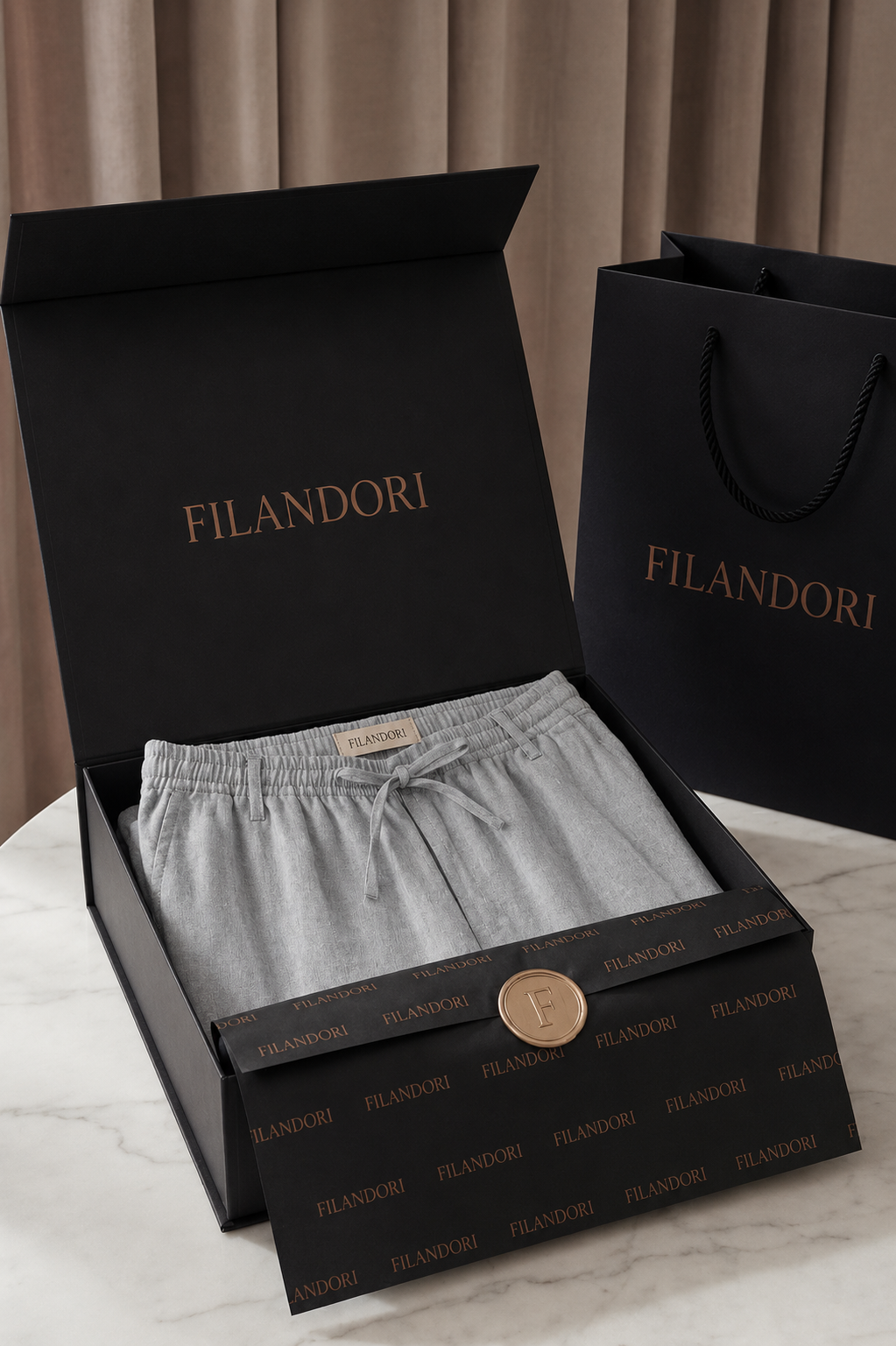 Rimini Linen Drawstring Shorts Grey