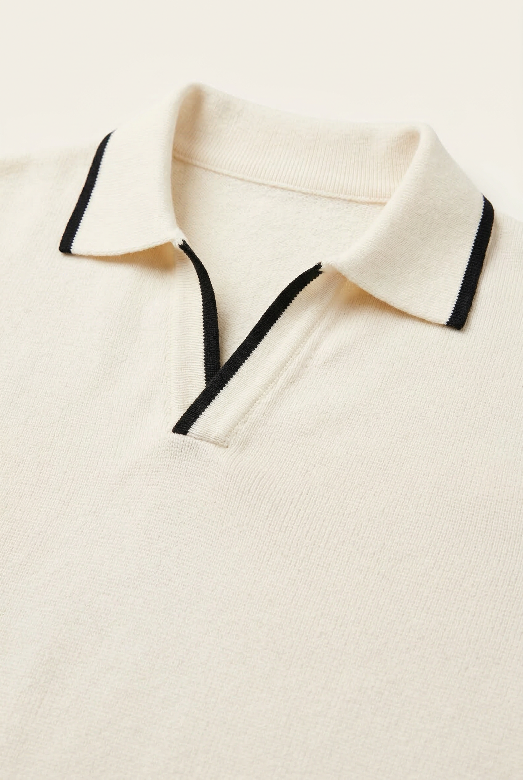 Rivoro Knitted Polo Ivory